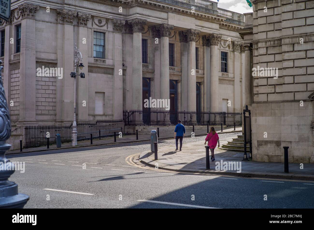 Dublin Castle, Dublin während der Sperre für die Coronavirus-Pandemie Stockfoto