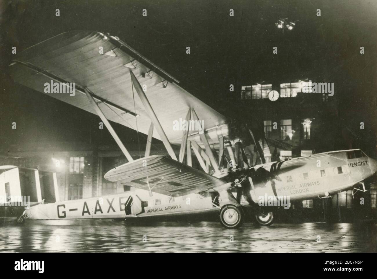 Aircraft Handley Seite 42 Hengist von Imperial Airways, Croydon, UK 1930er Jahre Stockfoto
