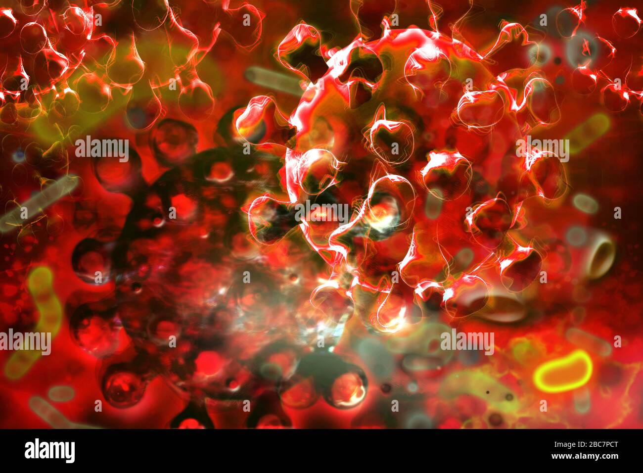 Coronavirus SARS COV-2 (Covid-19) Stockfoto