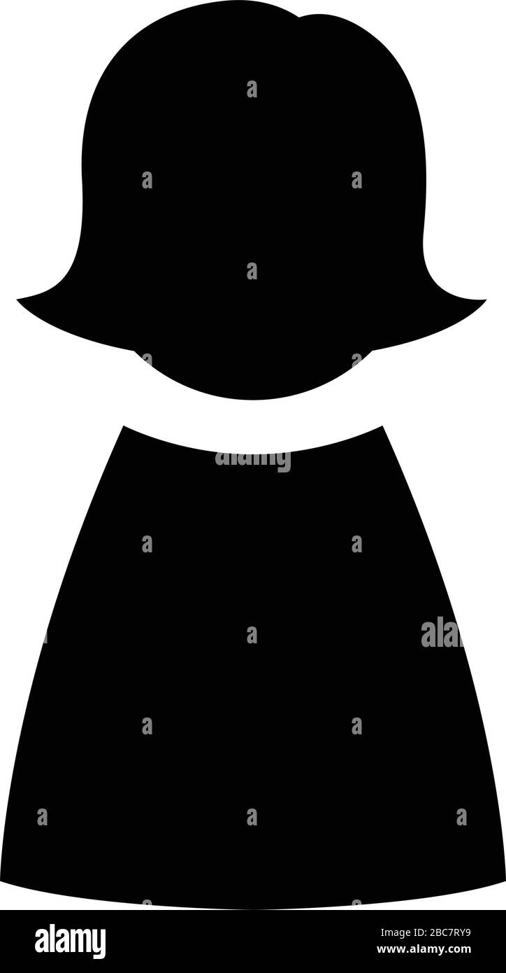 Benutzer Frau Avatar Symbol Profil Symbol isoliert für Web Stock Vektor