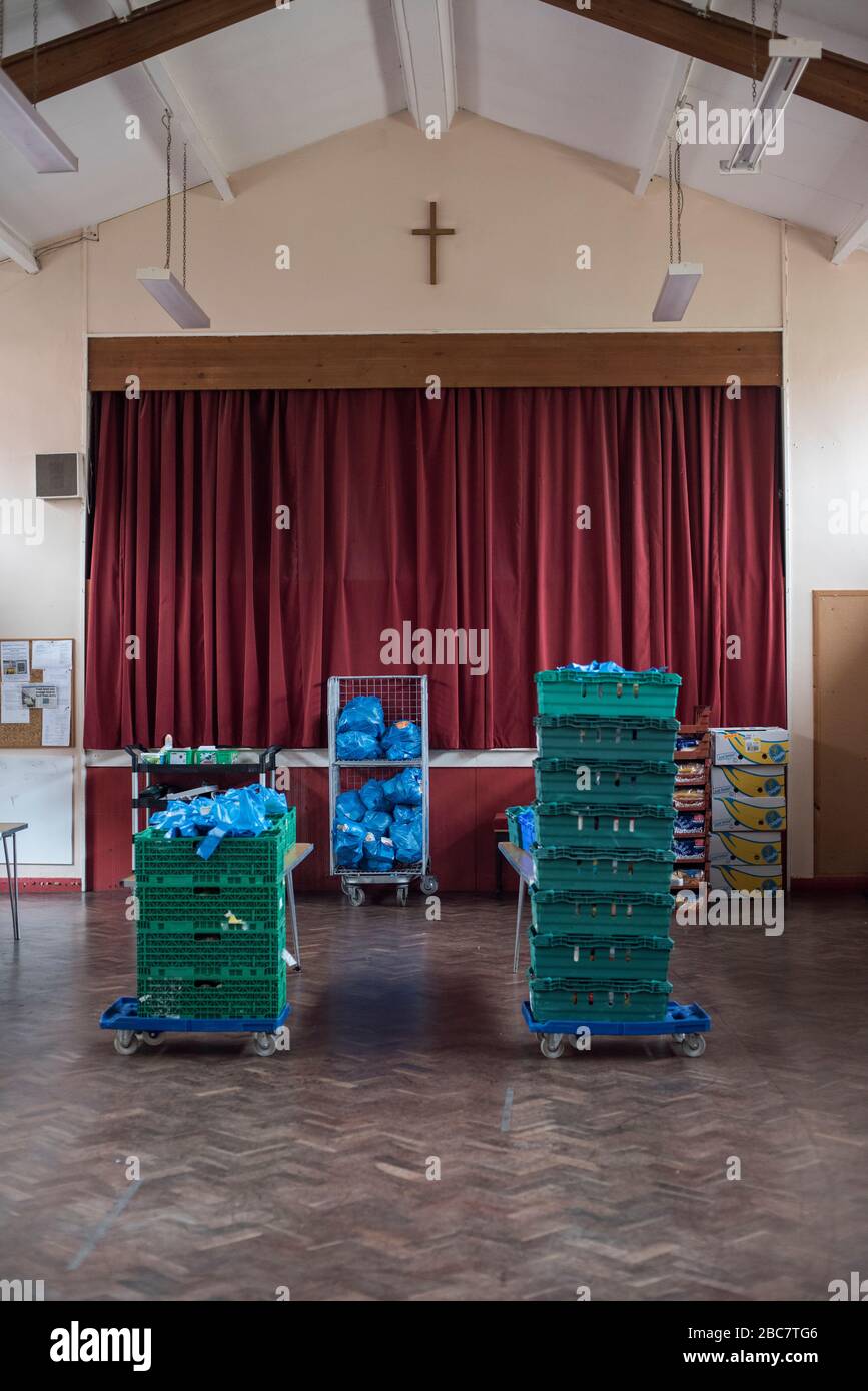 Foodbank, wo ich, Daniel Blake (Dir, Ken loach, 2016) gedreht wurde. Ehrwürdige Bede Church, Newcastle 22. Mai 2017. Stockfoto