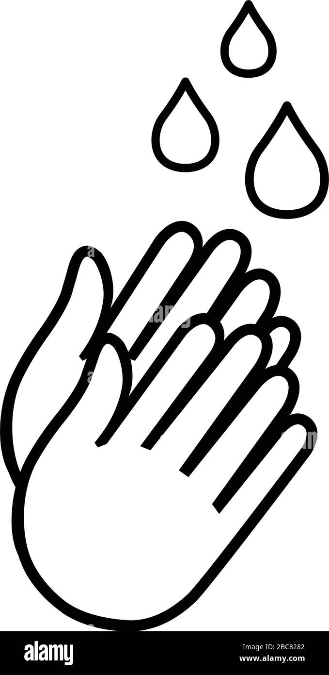 Gesunde Waschhandchen medizinische Chirurgie Körperhygiene Hände unter Wasser Vektor-Illustration Stock Vektor Gesunde Waschhandchen medizinische Chirurgie Körperhygiene Hände unter Wasser Vektor-Illustration Stock Vektor