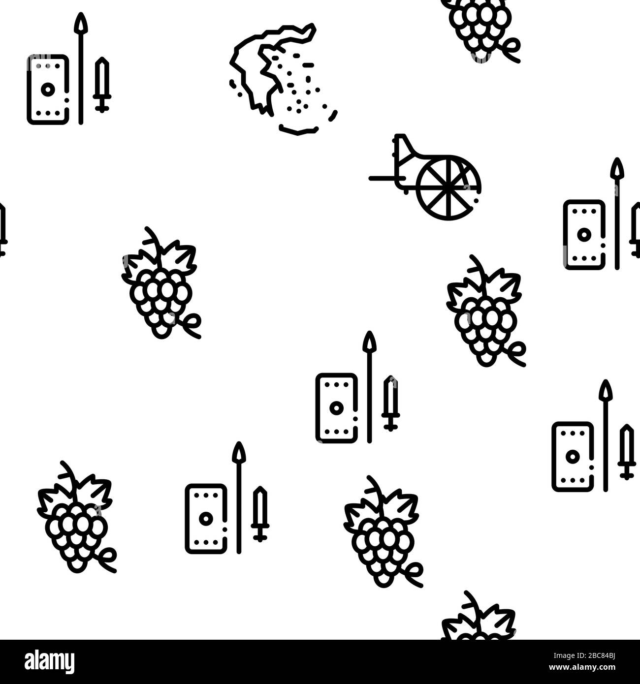 Griechenland Country History Seamless Pattern Vector Stock Vektor