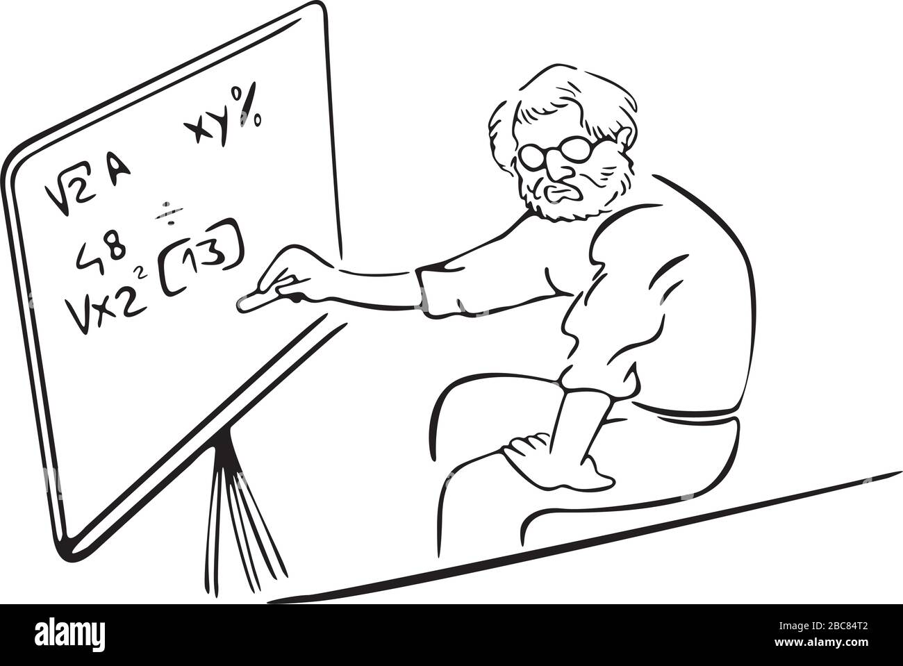 Dozent an der Universität Stock Vektor