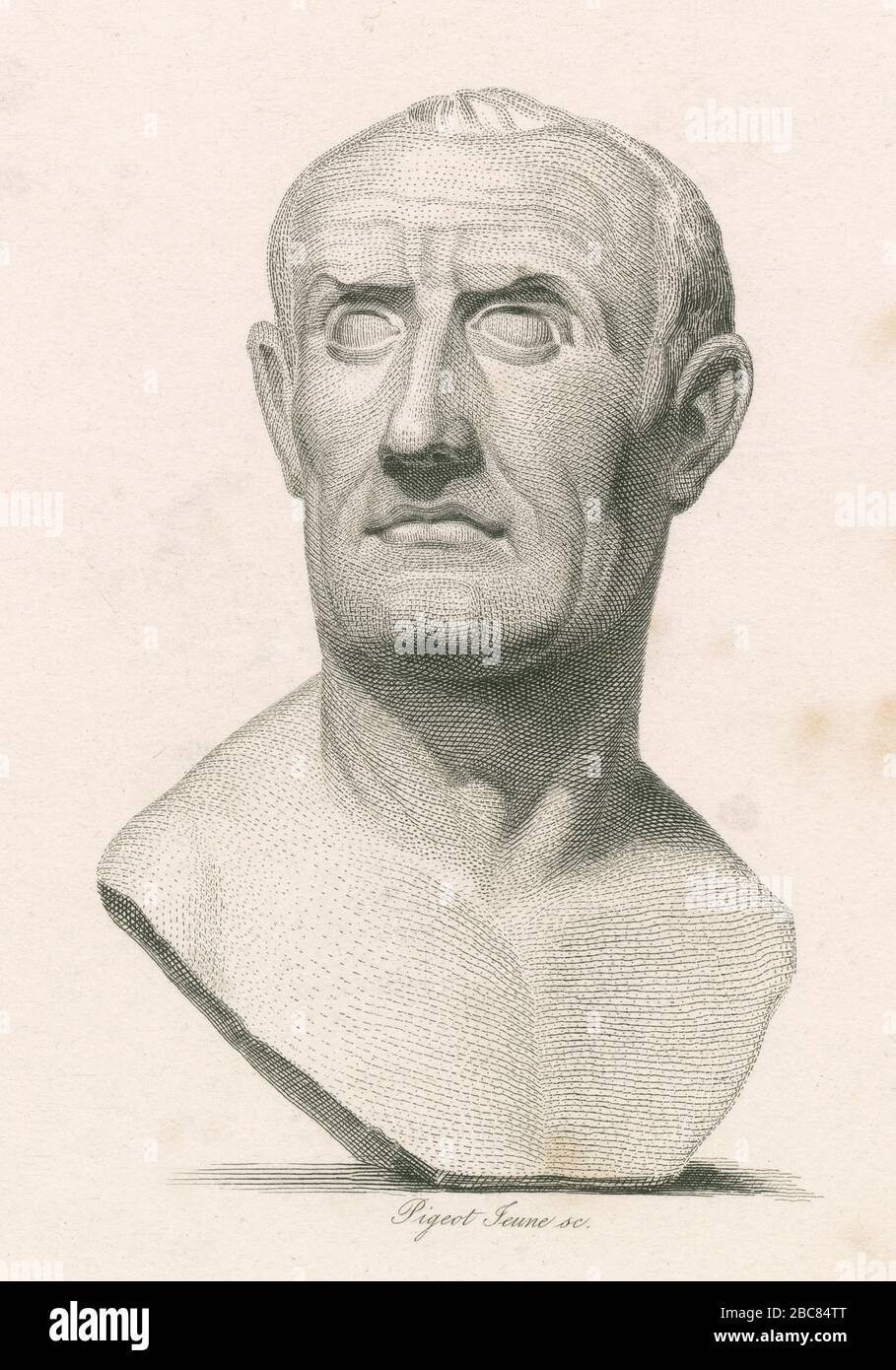 Antike Gravur, Gaius Marius. Gaius Marius (157 v. Chr.86 v. Chr.) war