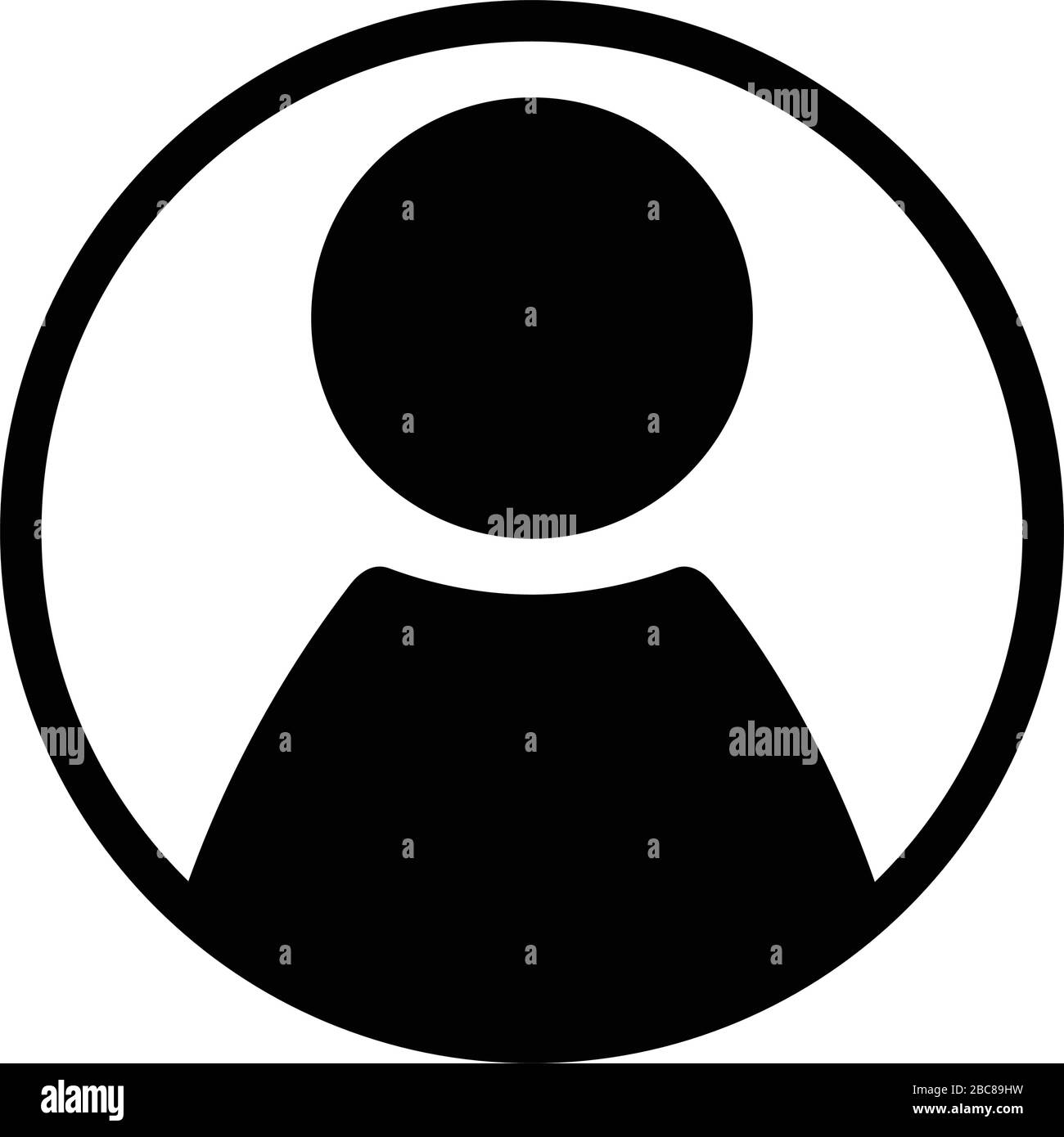 Benutzer man Avatar Symbol Profil Symbol isoliert für Web Stock Vektor