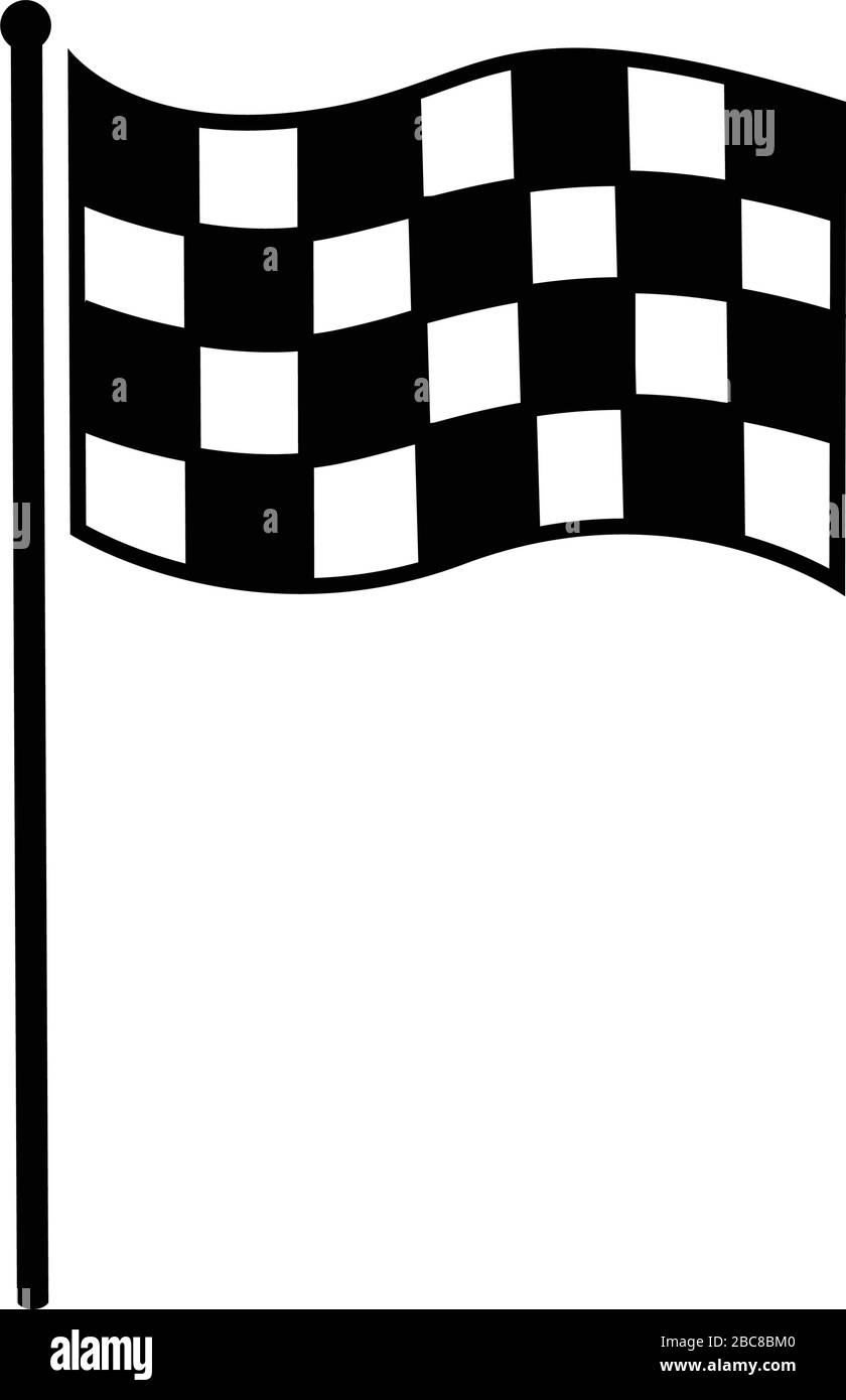 Racing Flag Symbol isoliert flache Web mobile Symbol Stock Vektor