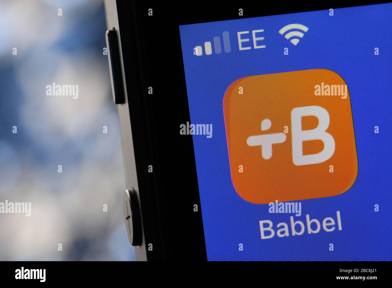 Babbel Sprachlern-App auf einem iPhone. Stockfoto