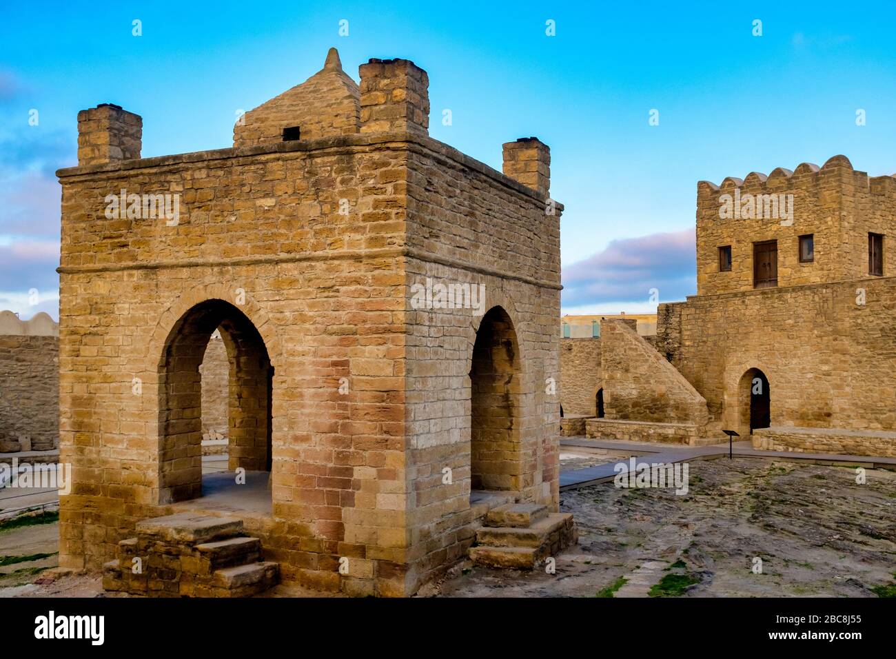Die Ateshgah an Surakhani, Baku, Aserbaidschan Stockfoto