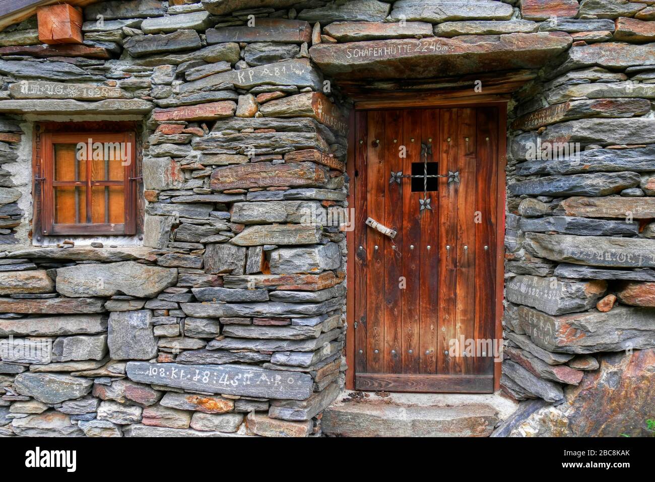 Fernwanderweg E5 von Oberstdorf nach Meran: Hirtenhütte auf dem Weg von Vent zur Martin-Busch-Hütte, Ötztal, Tyrol, Österreich Stockfoto