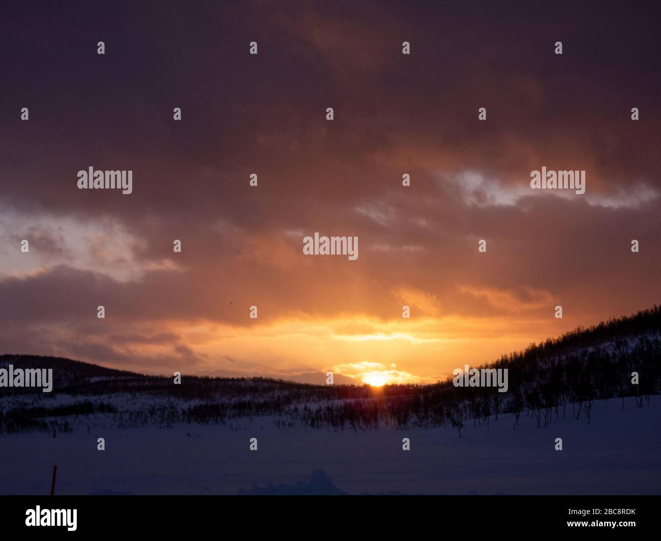 Troms og Finnmark ist ein Landkreis in Nordnorwegen, der am 1. Januar 2020 gegründet wurde. Stockfoto