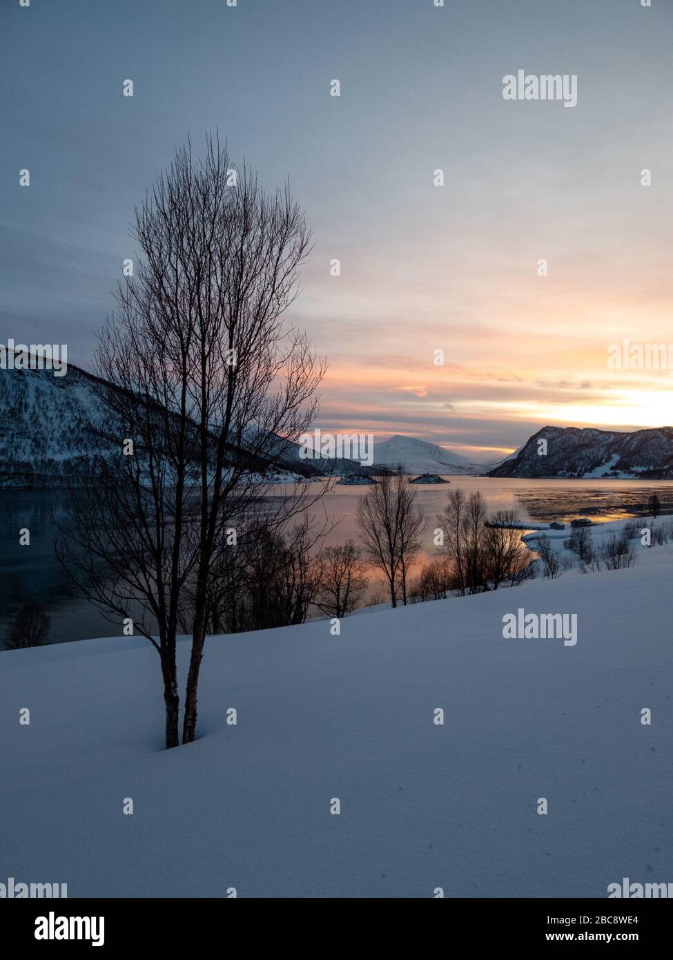 Troms og Finnmark ist ein Landkreis in Nordnorwegen, der am 1. Januar 2020 gegründet wurde. Stockfoto