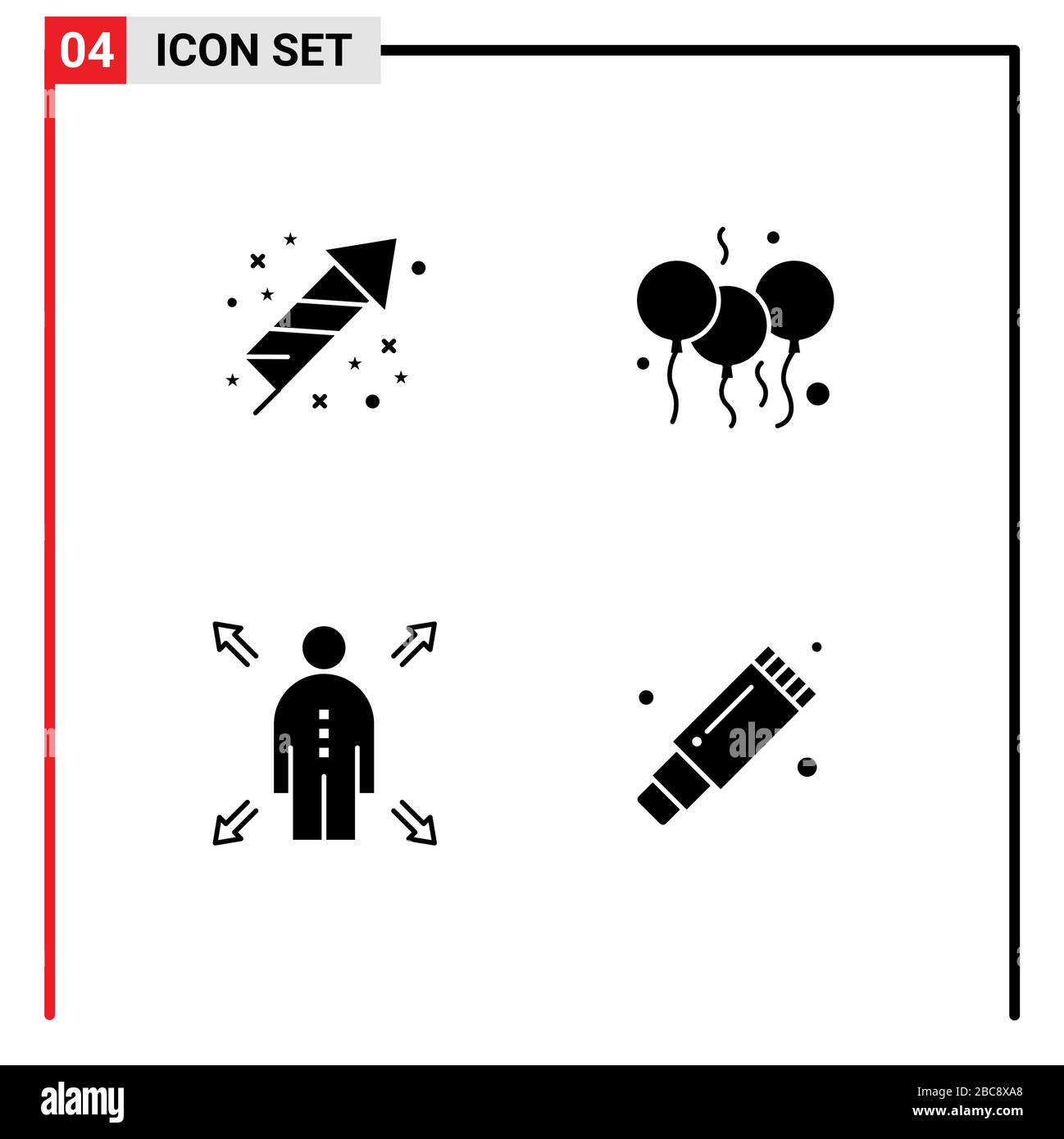 Universal Icon Symbols Gruppe aus 4 modernen Festkörperglyphen von Celebration, man, Holiday, Bloone, Remove Editable Vector Design Elements Stock Vektor