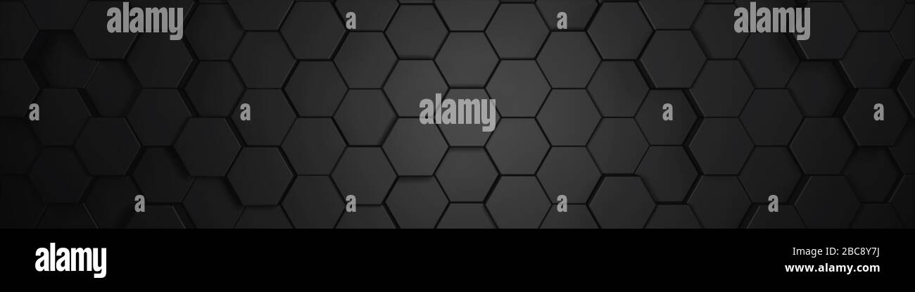 Hexagons grau, Hintergrundtextur, 3d-Illustration, 3d-Rendering Stockfoto