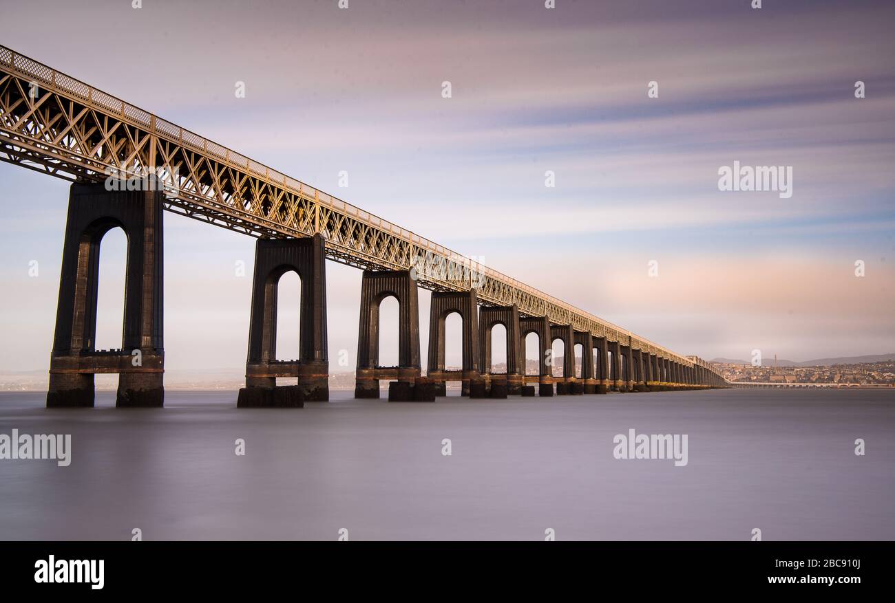 Die Tay Railway Bridge. Dundee. Schottland Stockfoto