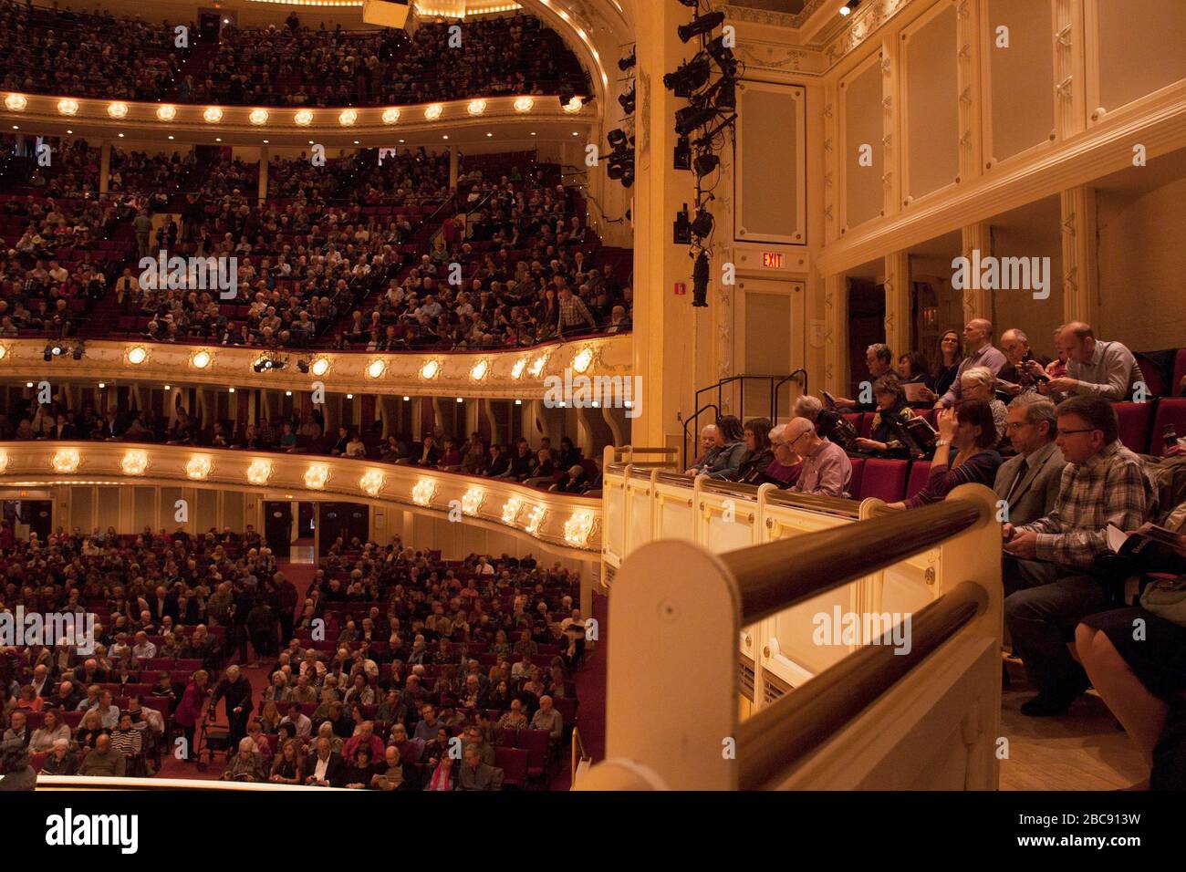 Inside Orchestra Hall mit dem Chicago Symphony Orchestra. Stockfoto
