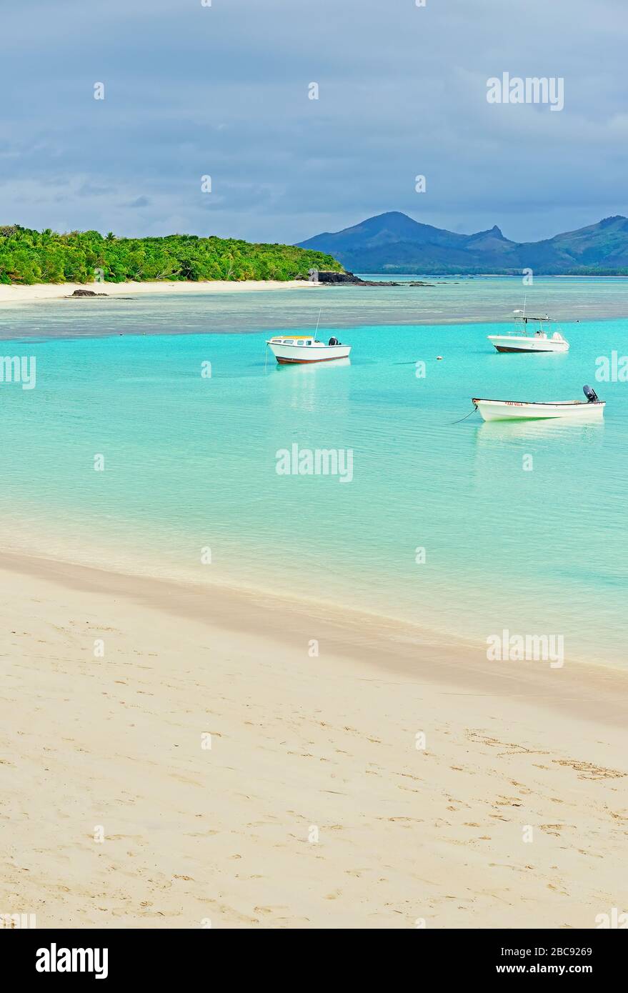 Tropischer Strand, Nacula-Insel, Yasawa-Inselgruppe, Fidschi, Südpazifische Inseln, Pazifik, Stockfoto