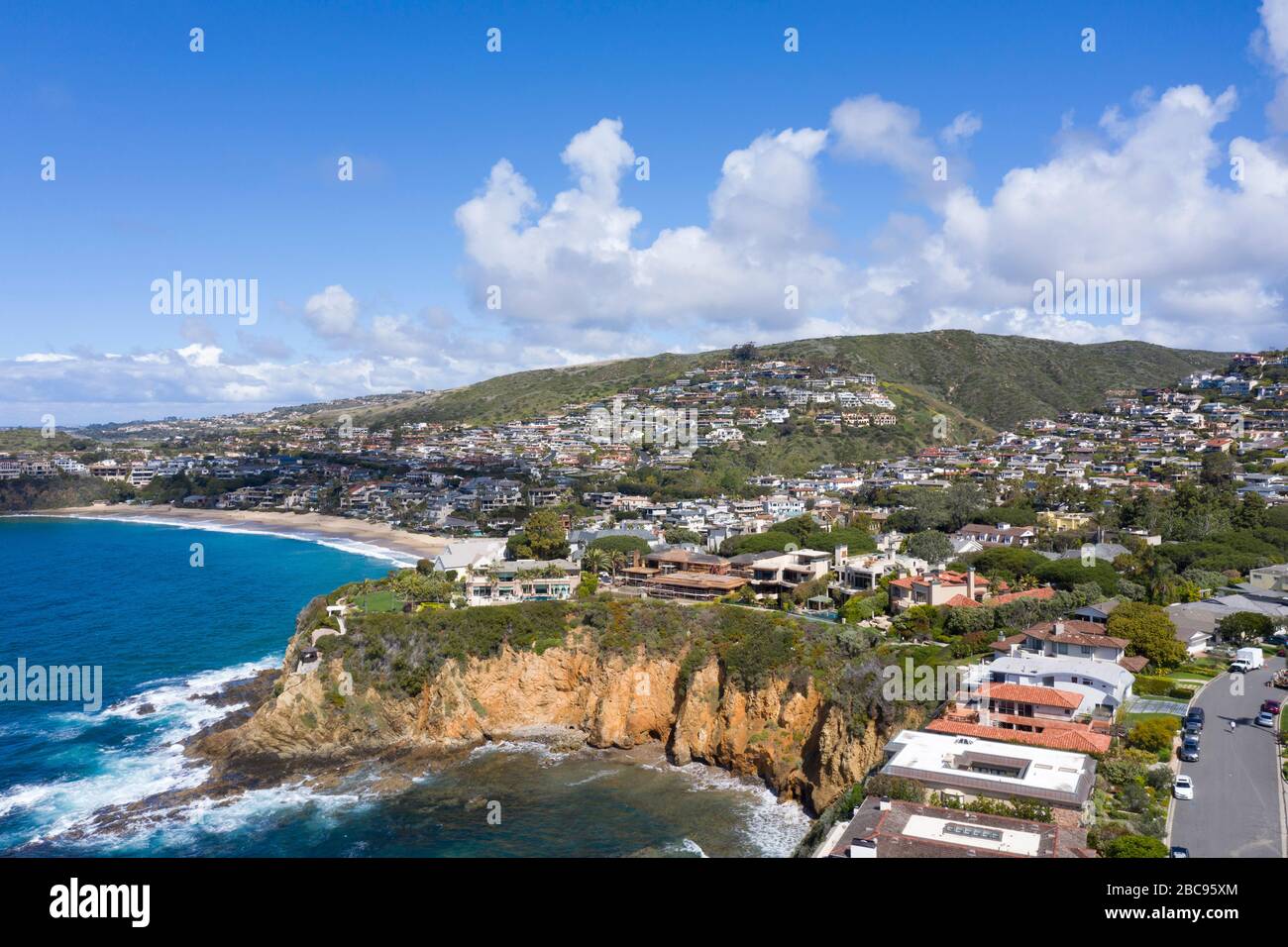 Blick auf die Smaragdbucht, Laguna Beach, Kalifornien Stockfoto