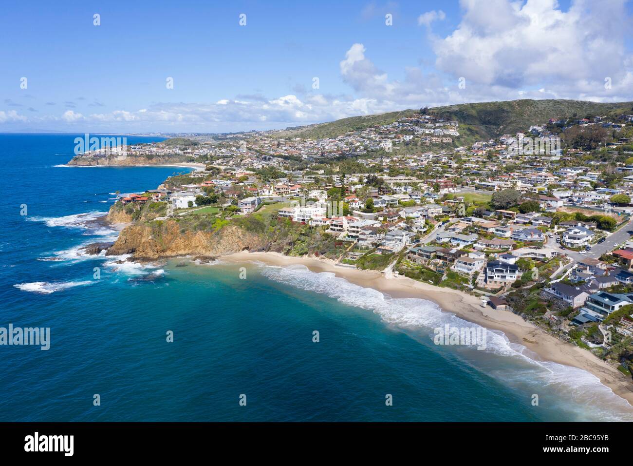 Luftbild über Laguna Beach im Orange County, Kalifornien USA Stockfoto