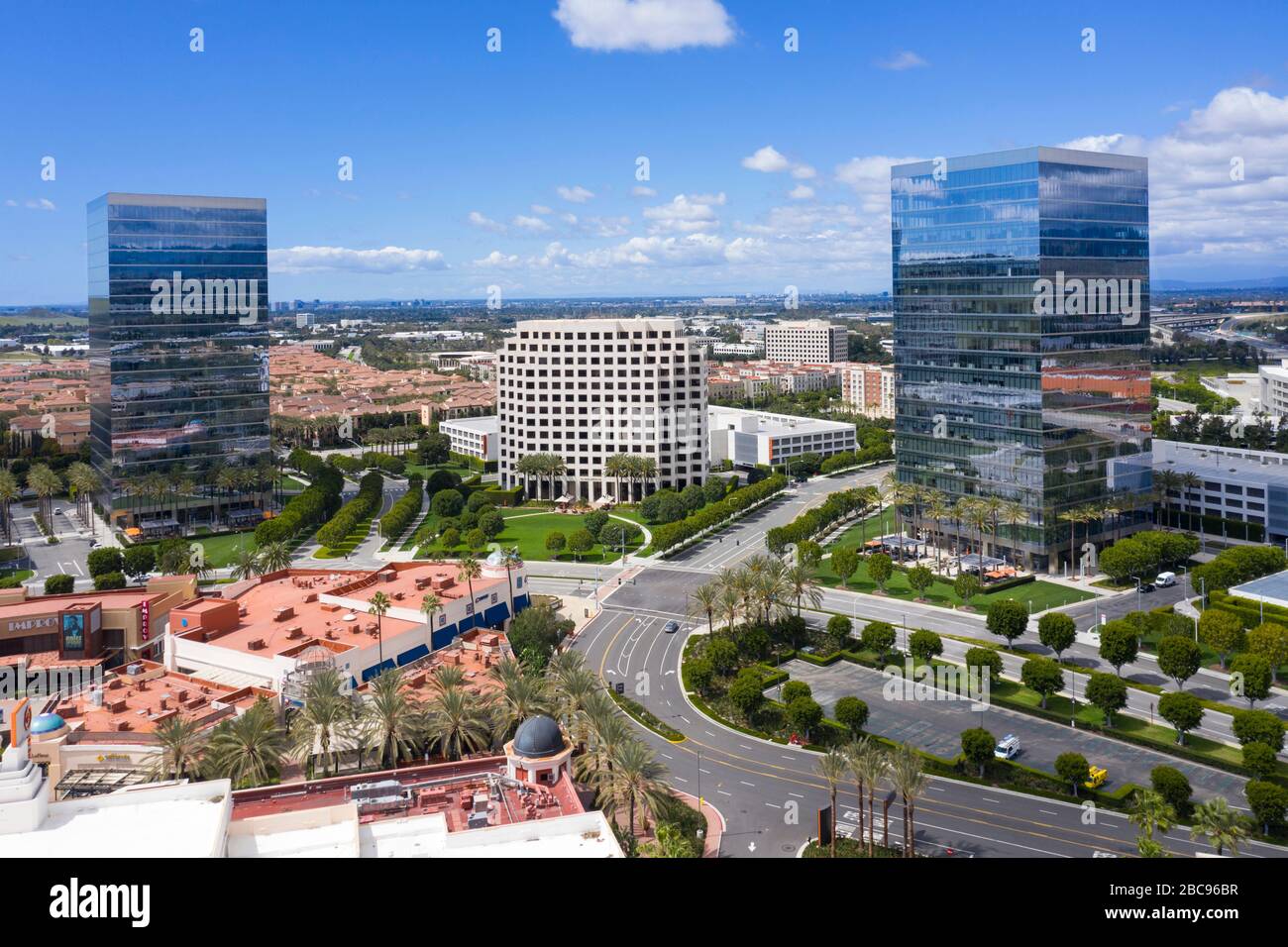 Luftbild von Irvine Spectrum Orange County California Stockfoto