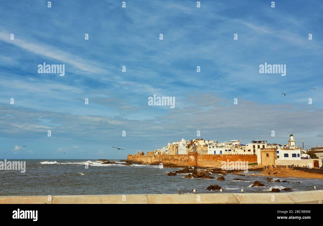 Luftbild der Altstadt von Essaouira in Marokko Stockfoto