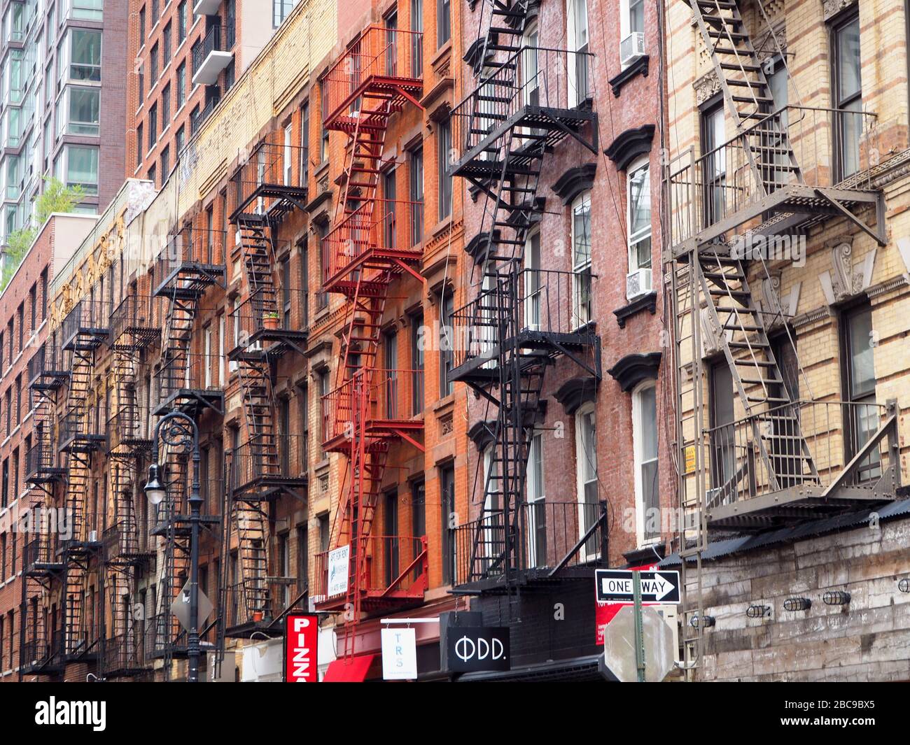 Feuer entweicht, Manhattan, New York City, USA Stockfoto