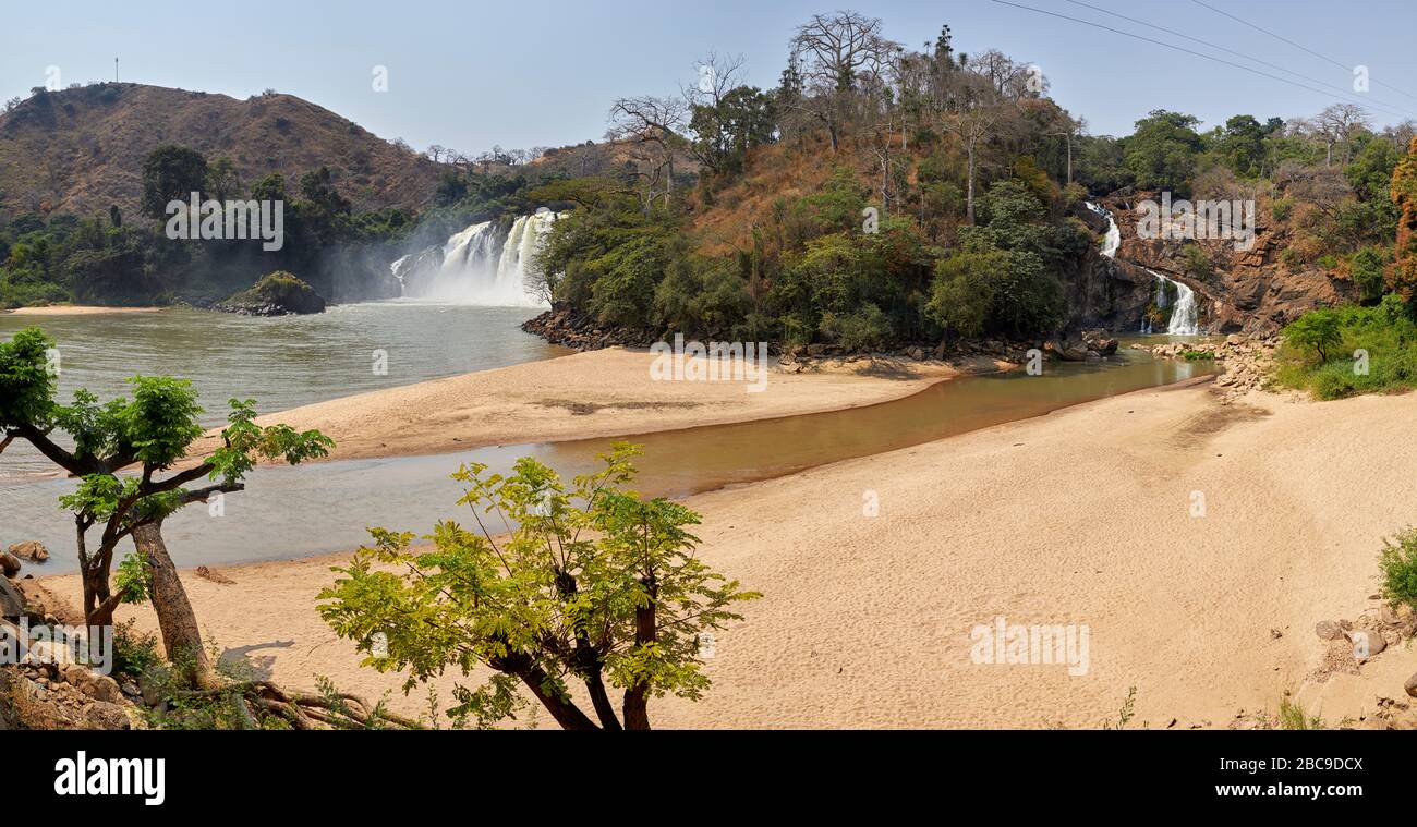 Binga Falls, Cachoeiras do Binga, angolanische, Binga Waterfalls, Keve River, Conda, angolanische Wasserfälle Stockfoto