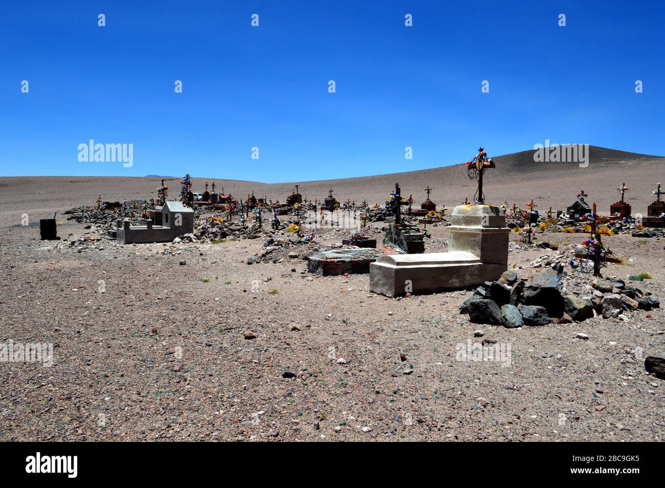 Die veröde Zementierung der Mine La Casualidad. Salta, Argentinien. Stockfoto