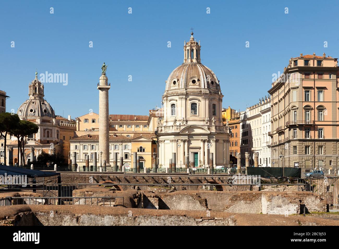 Trajan Forum (Forum Traiani oder Foro di Traiano). Imperiales Forum im alten Rom. Rom, Italien Stockfoto