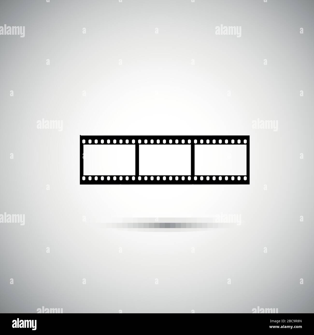 Vektor-Filmstreifen auf weißem Hintergrund Stock Vektor