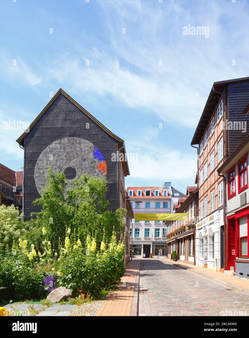 Schelfstadt mit Fachwerk, Mecklenburg-Vorpommern, Deutschland, Europa Stockfoto