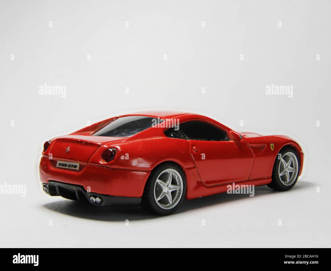 Ferrari 599 GTB Fiorano 1:43 Druckgusswagen. Stockfoto
