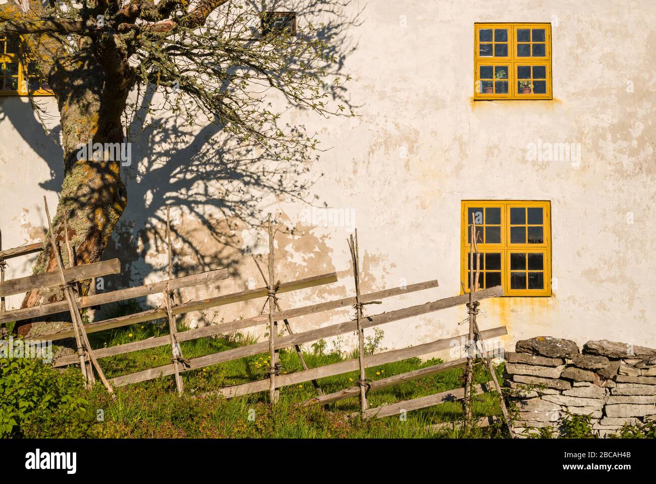 Schweden, Gotland Island, Fleringe, Groddagarden Farm, Altbauernhof aus dem 18. Jahrhundert, Bauernhaus Stockfoto