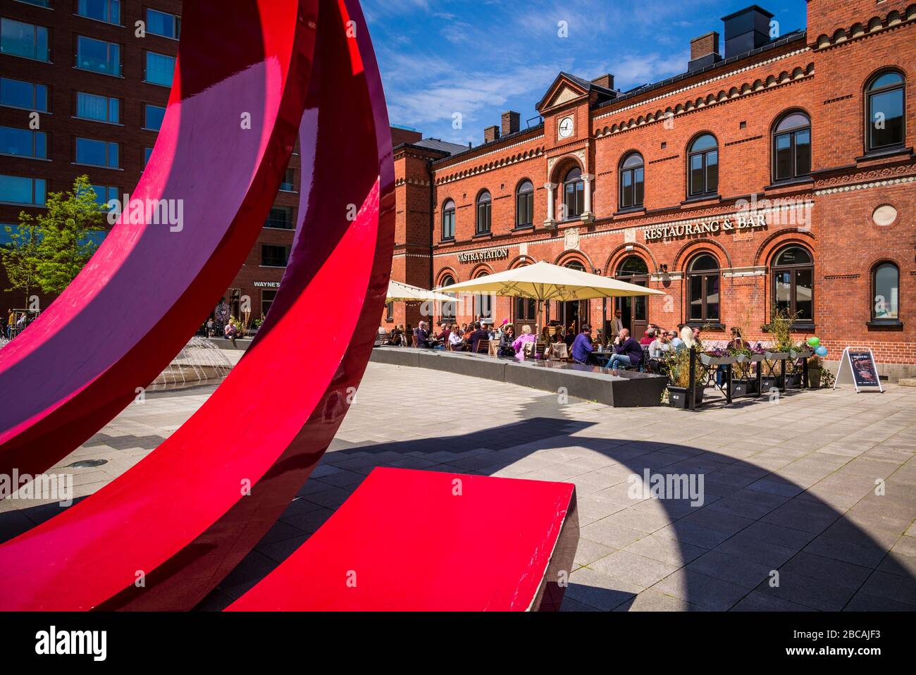 Schweden, Scania, Malmö, Malmö, Malmö Vastra Station Restaurant und Bar im ehemaligen Bahnhof Stockfoto