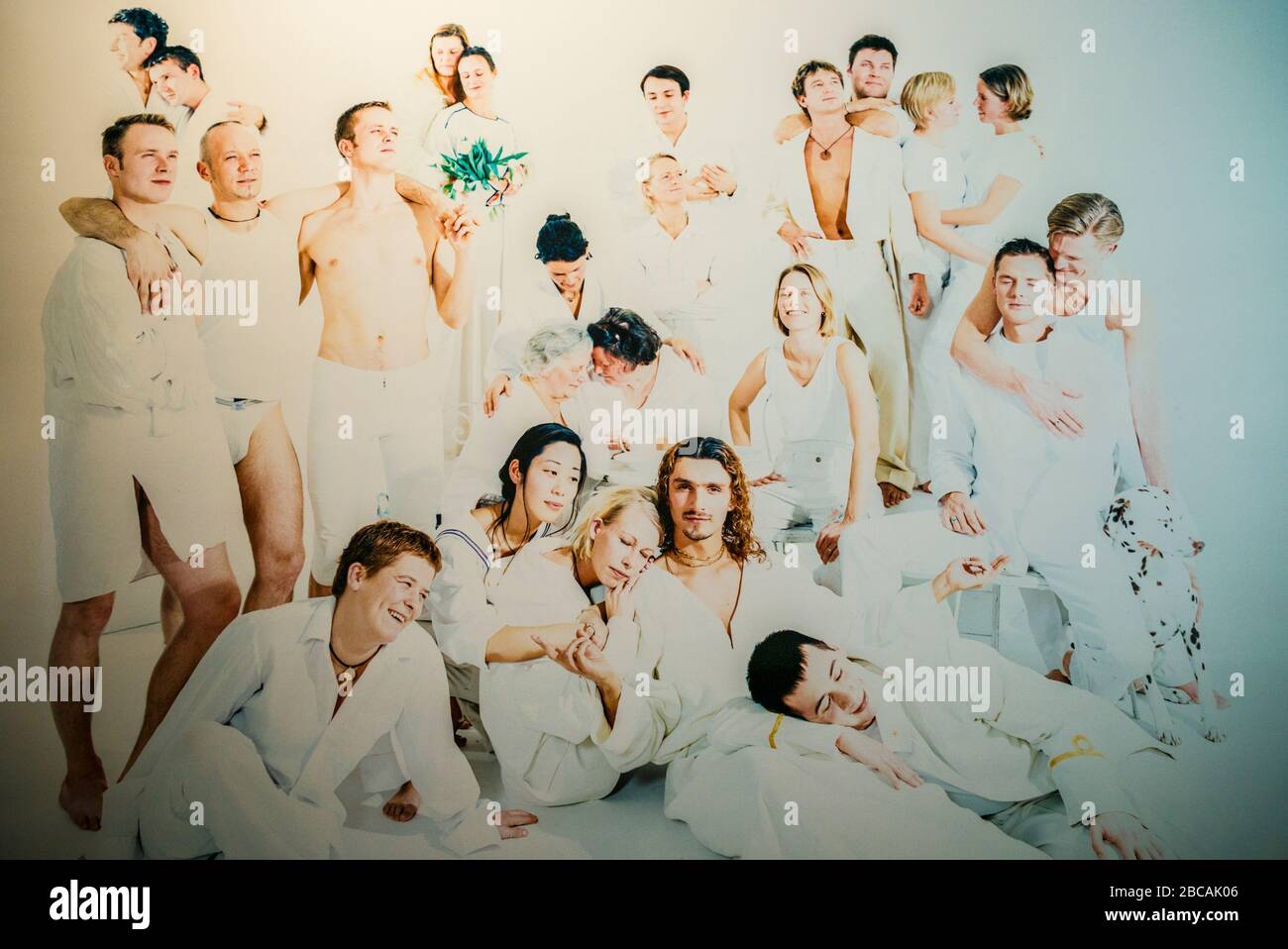 Schweden, Vastragotland und Bohuslan, Gothenburg, Masthuggs Kyrkan Kirche, religiöse Fotomalerei Stockfoto