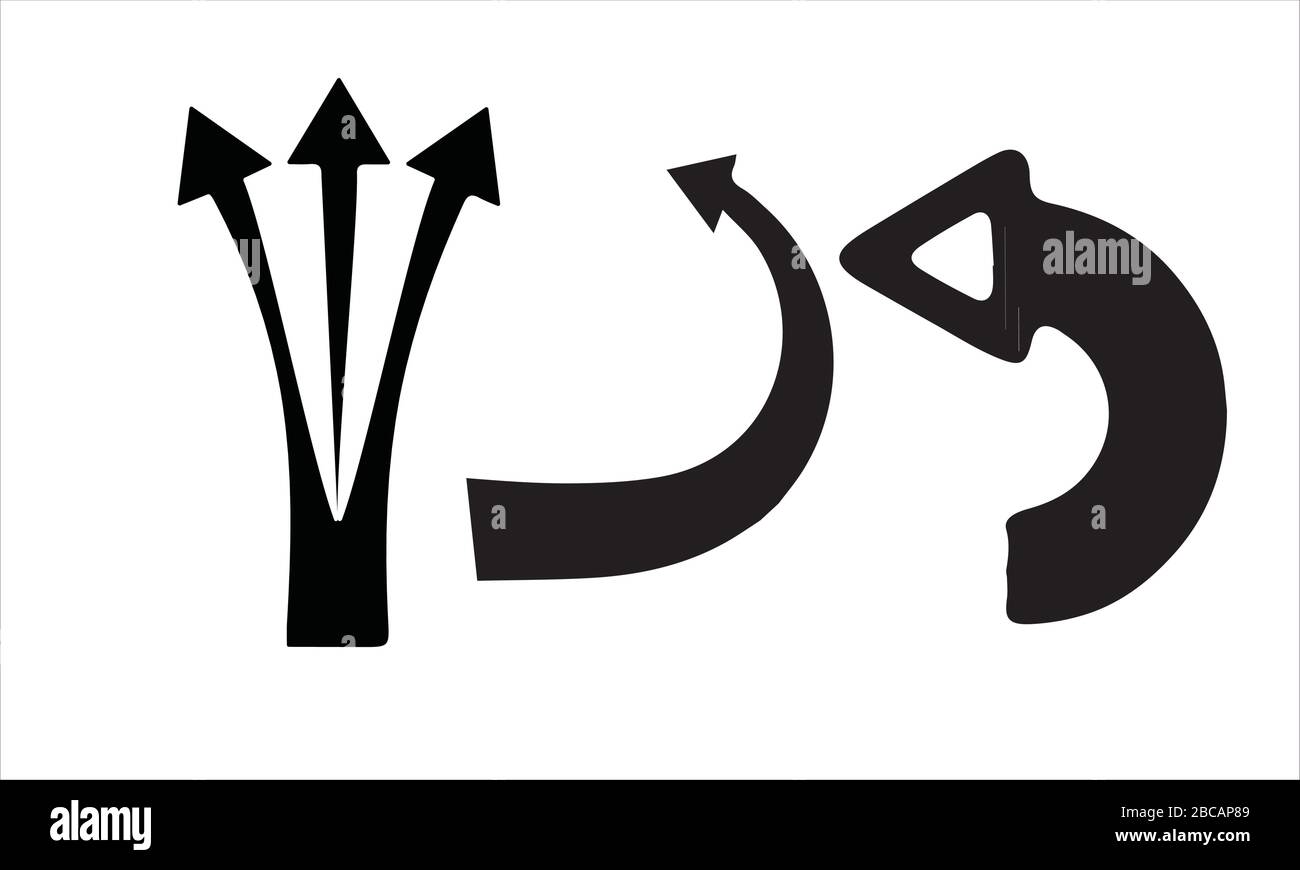 Pfeilvektor - Formen mit mehreren Designs Stock Vektor