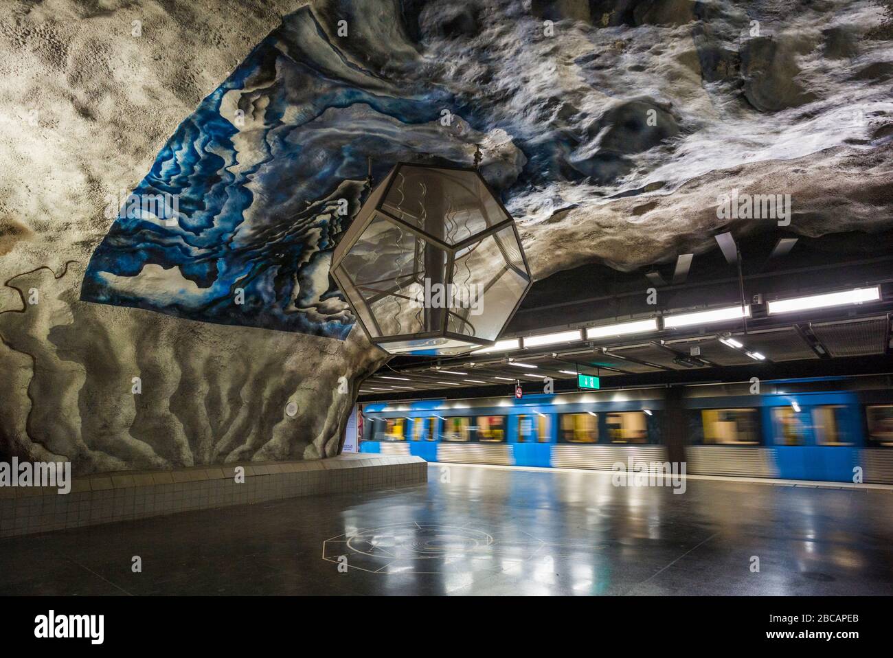 Schweden, Stockholm, U-Bahn Stockhom, Bahnhof Tekniska Hogskolan Stockfoto