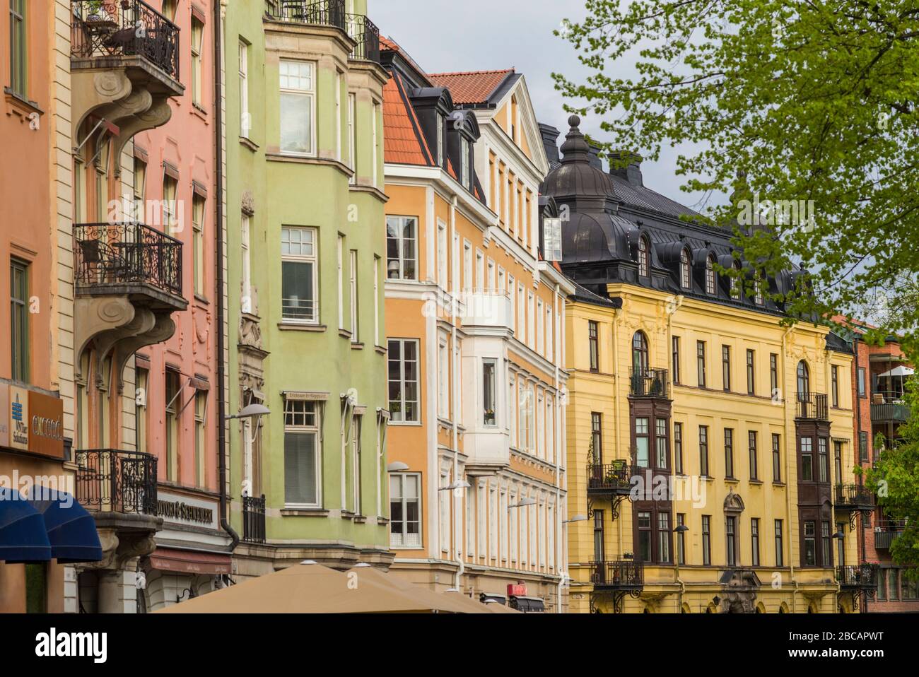 Schweden, Mittelschweden, Uppsala, Stadtbauten an der Straße Ostra Agatan Stockfoto