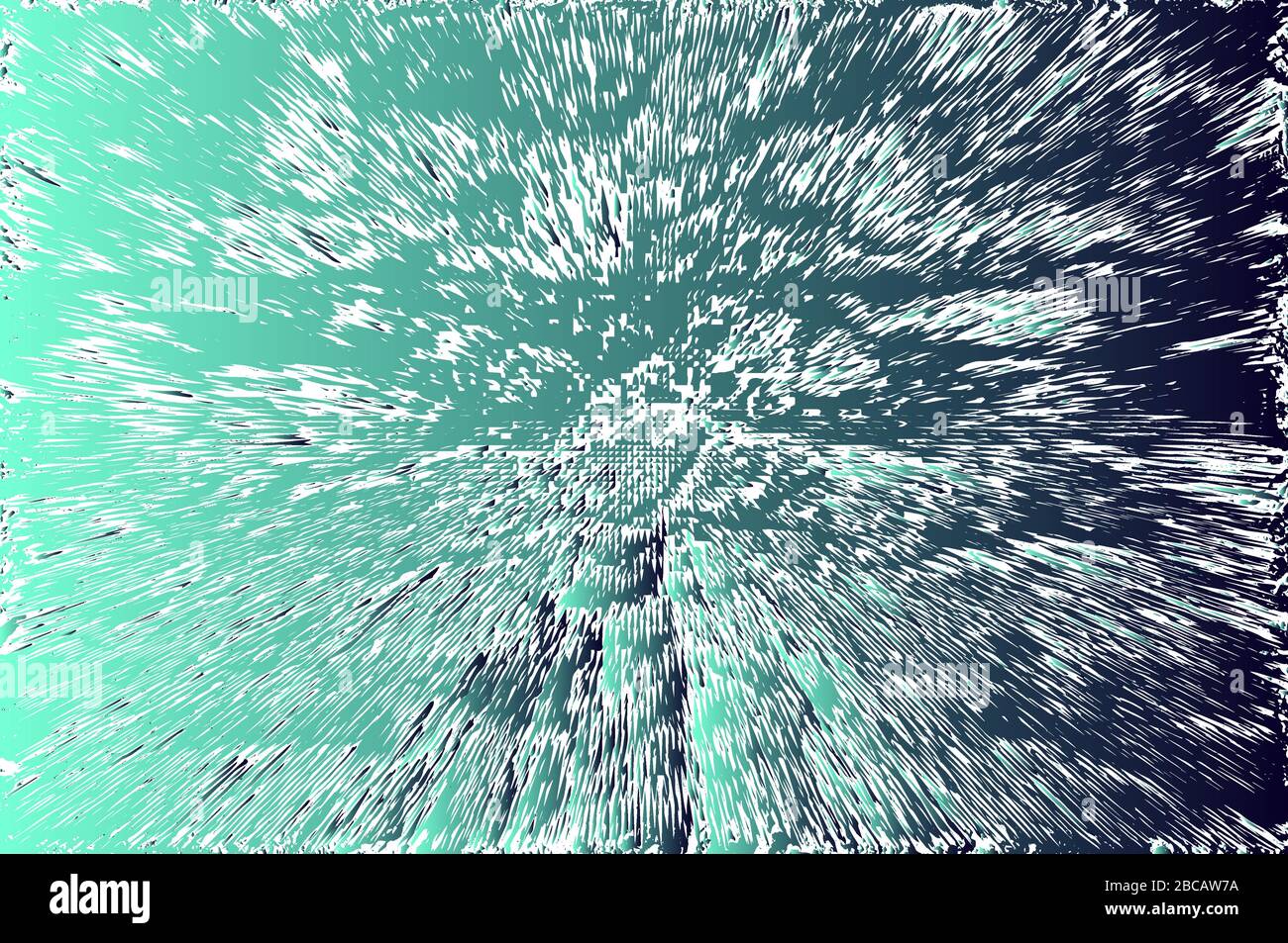 Abstrakter Vektor kosmischer psychedelischer goldener Gradientenhintergrund. Fraktal glänzende Elemente. Stock Vektor