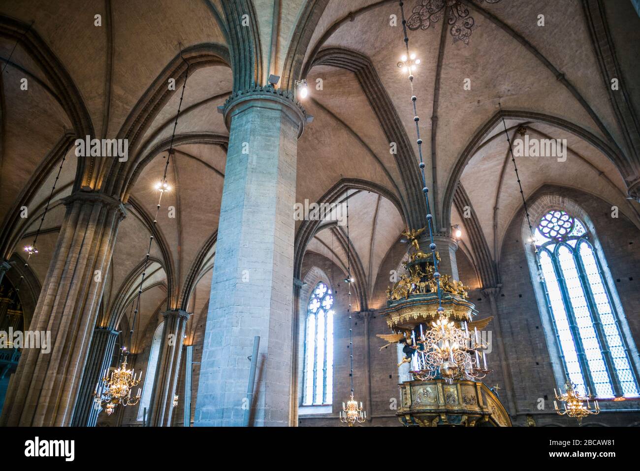 Schweden, Südostschweden, Linkoping, Linkopings Domkyrka Kathedrale, Interieur Stockfoto