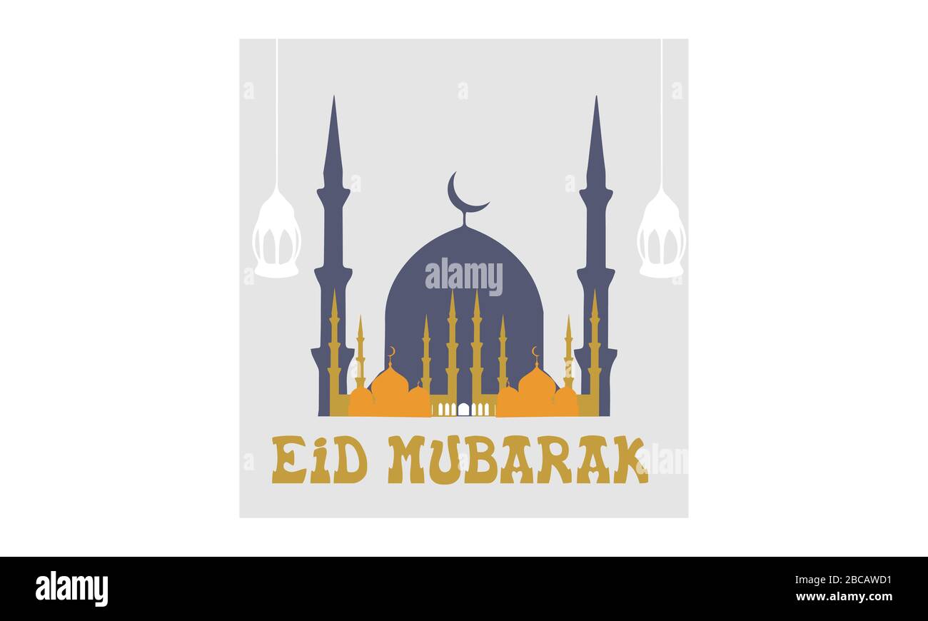 EID mubarak. EID Grußkarte Banner Plakat farbig Stock Vektor