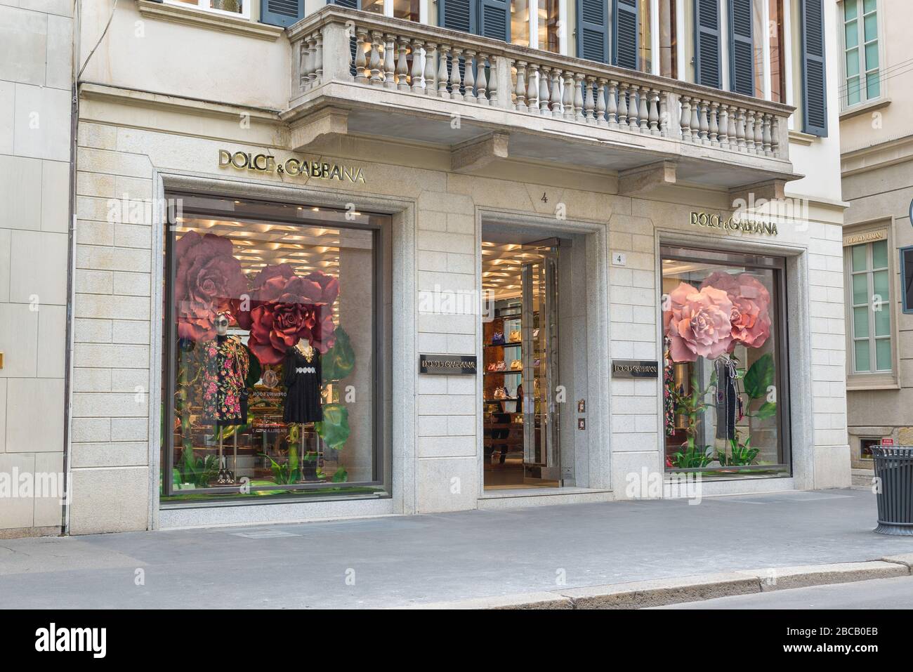 Dolce & Gabbana Shop in der Straße Montenapoleone, Mailand, Italien Stockfoto