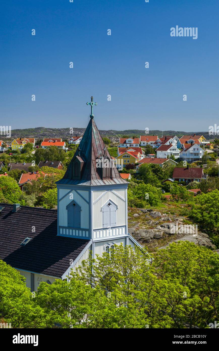 Schweden, Bohuslan, Orust Island, Mollosund, Dorfkirche Stockfoto