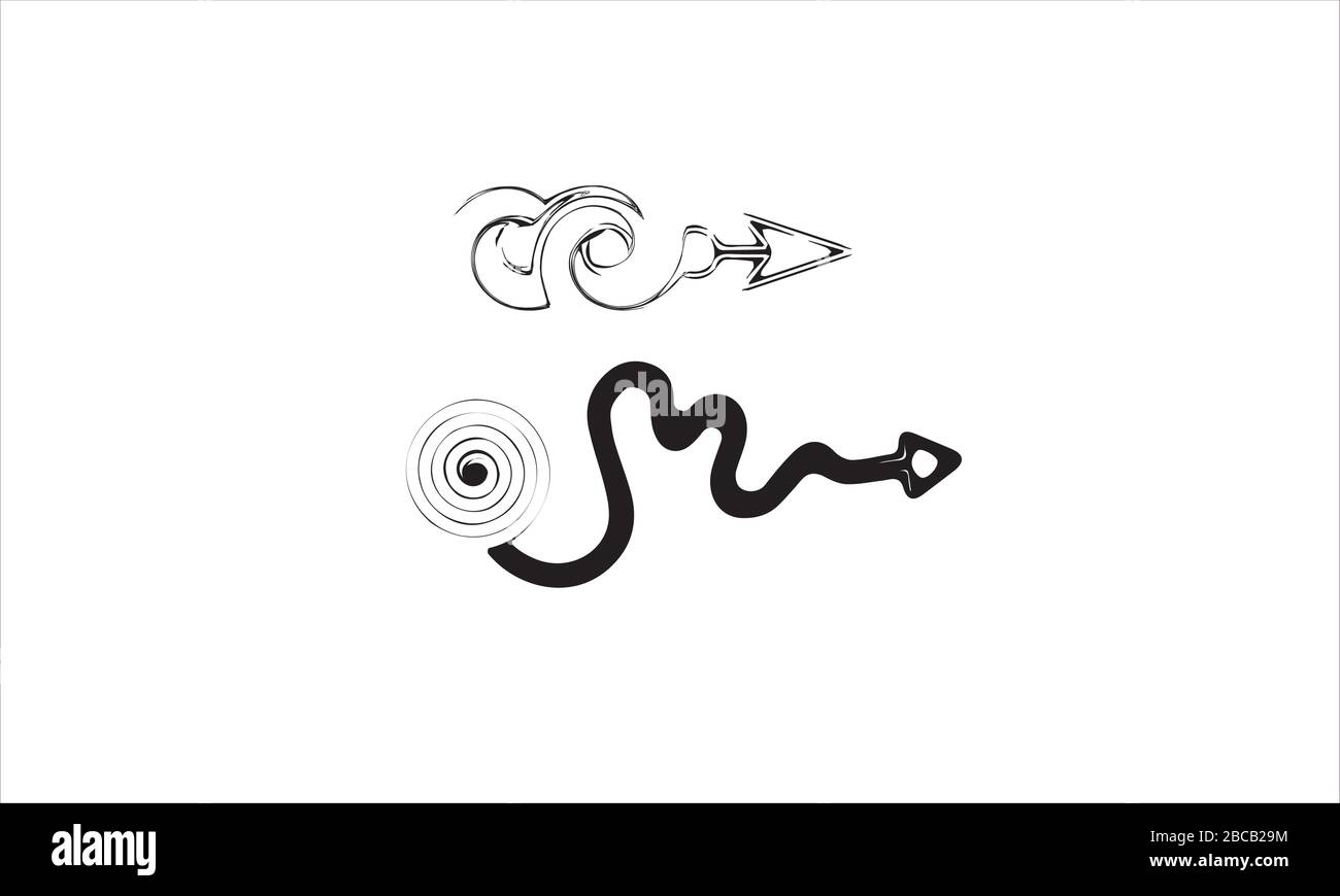 Pfeilvektor - Formen mit mehreren Designs Stock Vektor