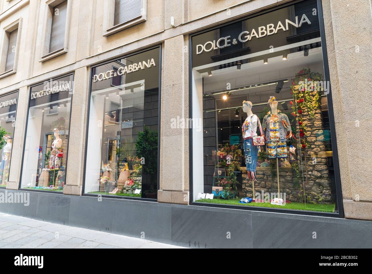 Dolce & Gabbana Shop in der Straße della Spiga, Mailand, Italien Stockfoto