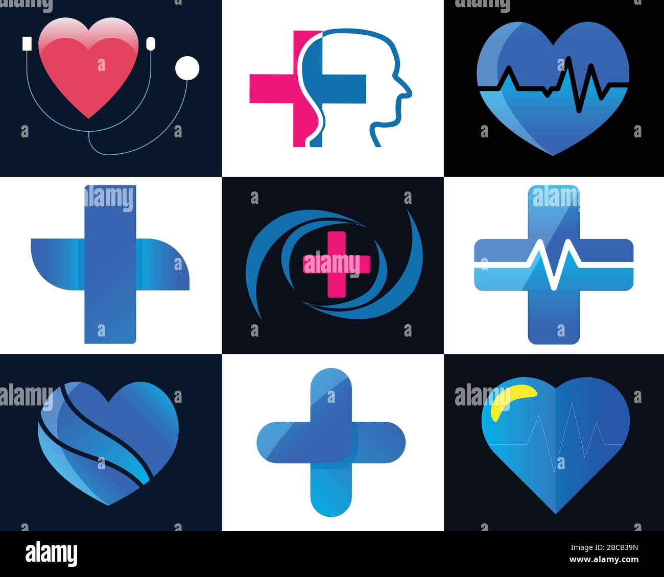Design des Logos für das medizinische Gesundheitswesen Stock Vektor