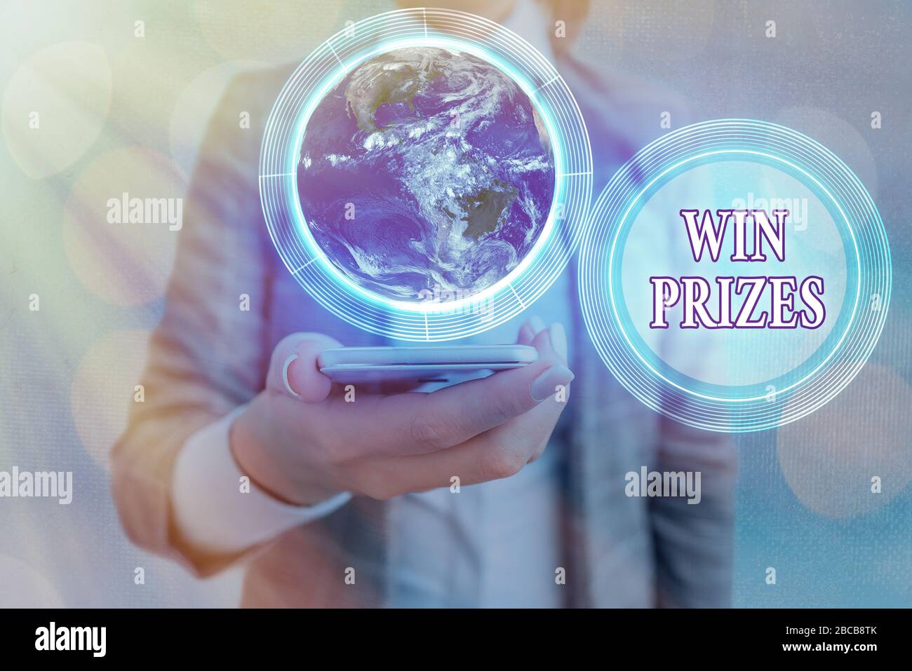 Konzeptionelles Handschreiben mit Win Prizes. Konzept bedeutet etwas, das für den Sieg in einem