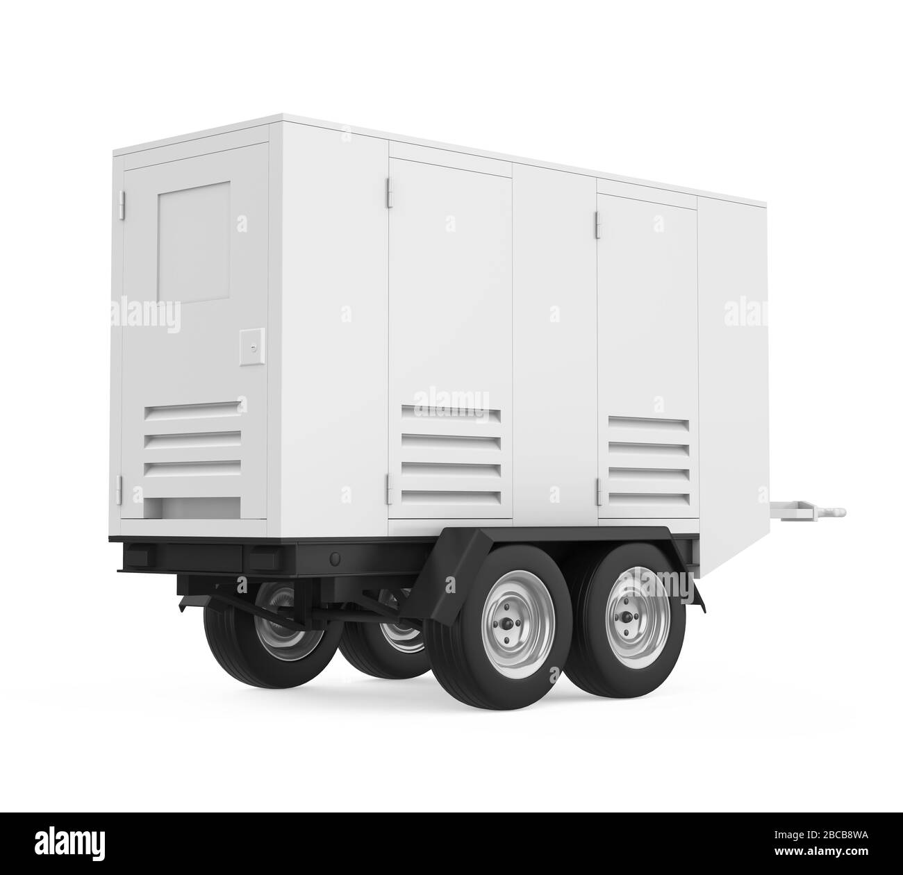 Mobiler Dieselgenerator Isoliert Stockfoto