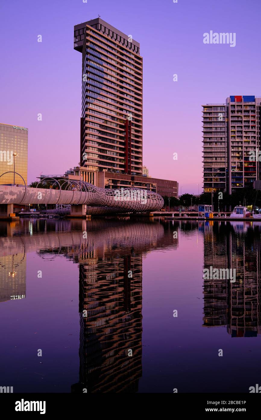 Docklands Waterfront Living Stockfoto