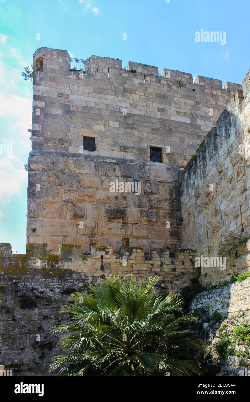 Alte Festung in jerusalem Stockfoto